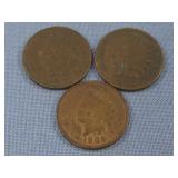 Three Indian Head Cents