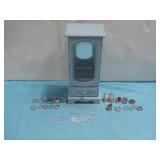 Blue Vtg Style Jewelry Armoire W/Jewelry See Info