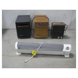 Four Portable Electric Heaters All Power On