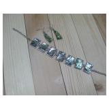 Abalone Shell Stainless Steel Bracelets & Earrings