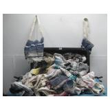 Assorted Textile Bags, Scraps & More