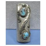 Vtg SW Style Untested Turquoise Leaf Lighter See