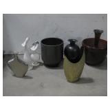 Assorted Decorative Vases & Two Planters See Info