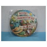 NIP Comedic Gardening Metal Sign 7.75'