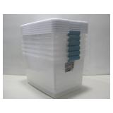 Six NIOB Sterilite 64Qt Latching Boxes W/Lids