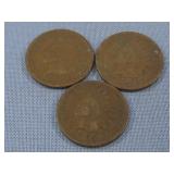 Three Indian Head Cents