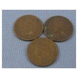 Three Indian Head Cents