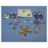 Assorted Earrings, Brooches & Pins