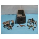 Two Vtg Pairs Of Spurs One Pair Is Brass
