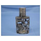 Vtg Sterling Silver Bottle Crack Glass Hallmarked