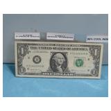 Fancy Serial Numbers 95% Cool Index $1 Bill See