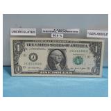 Fancy Serial Numbers 96.6 Cool Index $1 Bill See