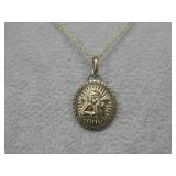 Sterling Silver Cherub Pendant & Necklace Hallmark