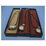 Three S.S. Pendant Necklaces Two Shell Shaped
