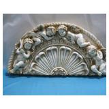 Plaster Cherubs On Fluted Shell Wall Decor See