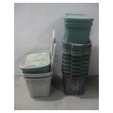 (16) Plastic Storage Bins See Info