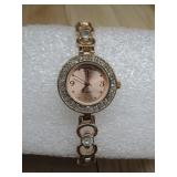 Rose Gold Rhinestone Quartz Watch Untested