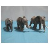 Three Schleich Elephants Tallest 4'