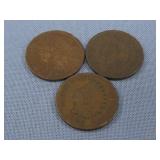 Three Indian Head Cents