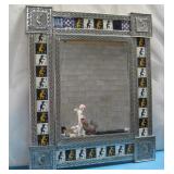 Punched Tin Kokopelli Tile Mirror 25' x 29.5'
