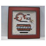 Framed Signed N/A Textile Art Piece See Info