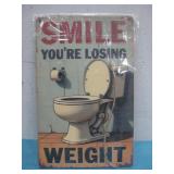 Wood Bathroom Humor Sign 5' x 8'
