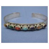 Signed S.S. Native American Cuff Bracelet