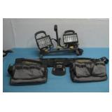 Double LED Shop Light & Tool Belt Powers On