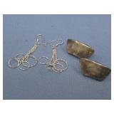 Two Silver Tone Earring Sets