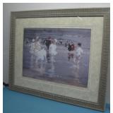 Children Playing In Water Framed Print 40' x 30'