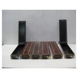 Six Vtg Metal Safety Deposit Boxes 5' x 22' x 2.5'