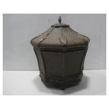 Woven Wicker Storage Bin W/Lid 19.5' Tall