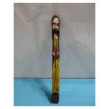 Vtg Wood Carved Saint Wall Decor 14' Tall