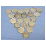 Twenty One Silver Roosevelt Dimes 90% Silver