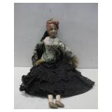 Vtg Saloon Style Doll 33' See Info