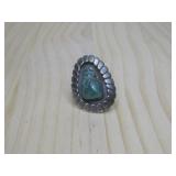 Vtg S.S. N/A Turq. RA. Hallmarked Ring 14.9GMS TW