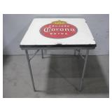 Vtg Cerveza Corona Extra Metal Table See Info