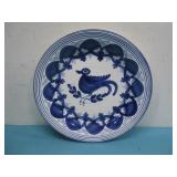 Vtg Handpainted Display Plate 11'