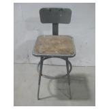 Vtg Artist Stool W/ Backrest See Info