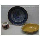 Vtg Signed Hozoni Pottery, Decorative Dishes See