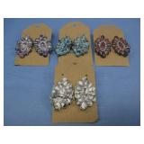 SW Clay Cluster Earrings Set Of Four New