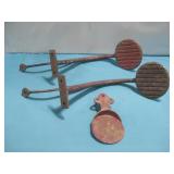(3) Vtg Cast Iron Carriage Steps See Info