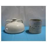 Vtg Stoneware Bed Warmer W/Screw Cap See Info