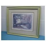 Alan Fearnley Framed Print of A Woodland Stream