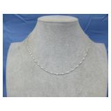 Sterling Silver Italy Chain Choker Necklace