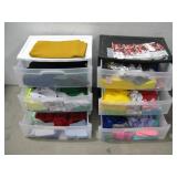 Two Organizers Of Stretch Fabric Various Patterns