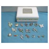 Vtg Costume Jewelry Brooches & Jewelry Box See