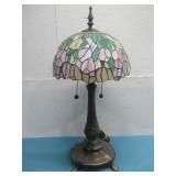 Vtg Tiffany-Style Lamp 26' Tall See Info