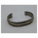 Sterling Silver & 12KGF Tahe Bracelet 25 Grams