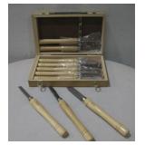 AMT Wood Turning Lathe Chisel Set In Wood Box